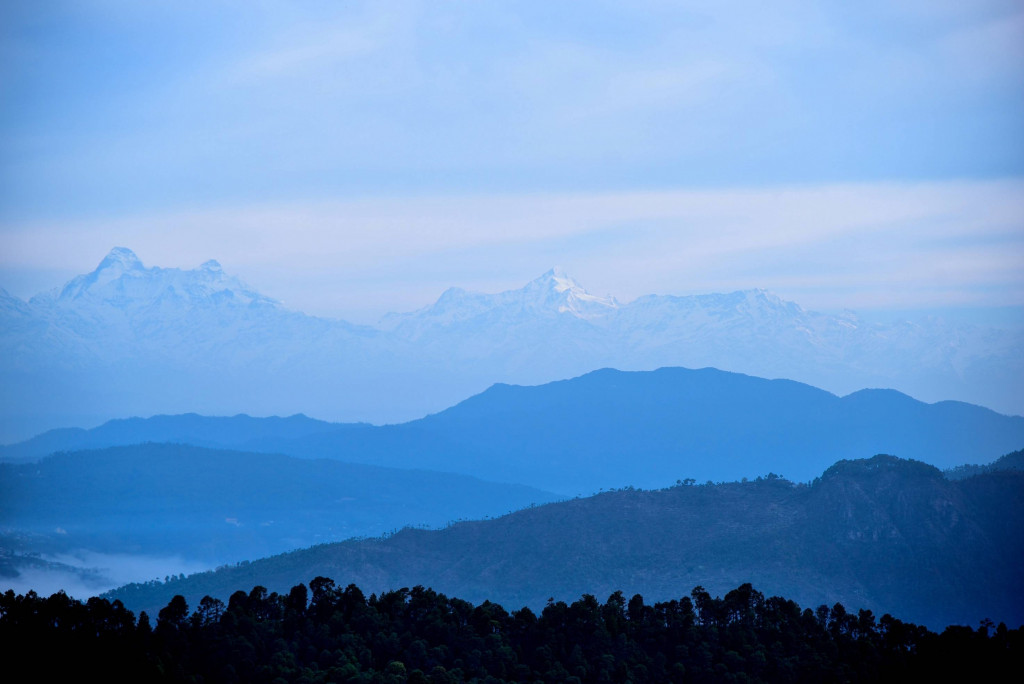 Blue peaks seen from Mukteshwar