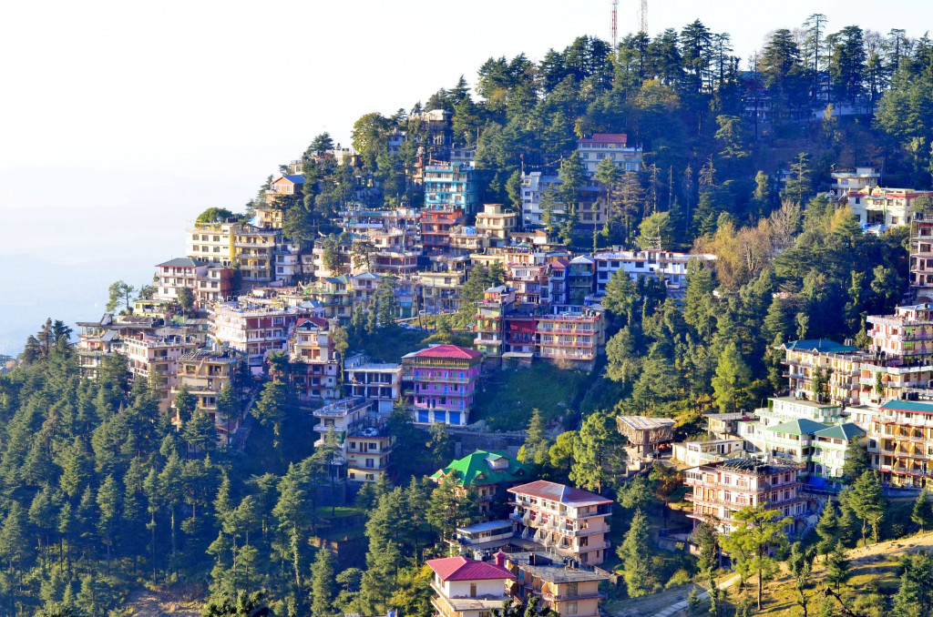 A beautiful view of the hillside town of Shimla