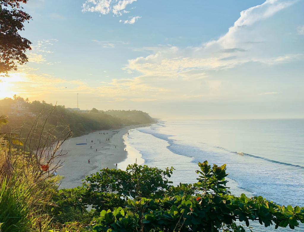 A beautiful sunset at Varkala Beach
