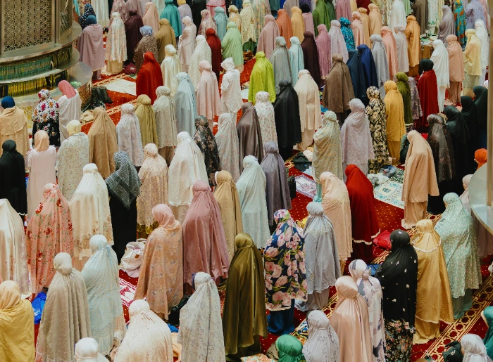 People praying during Ramadan