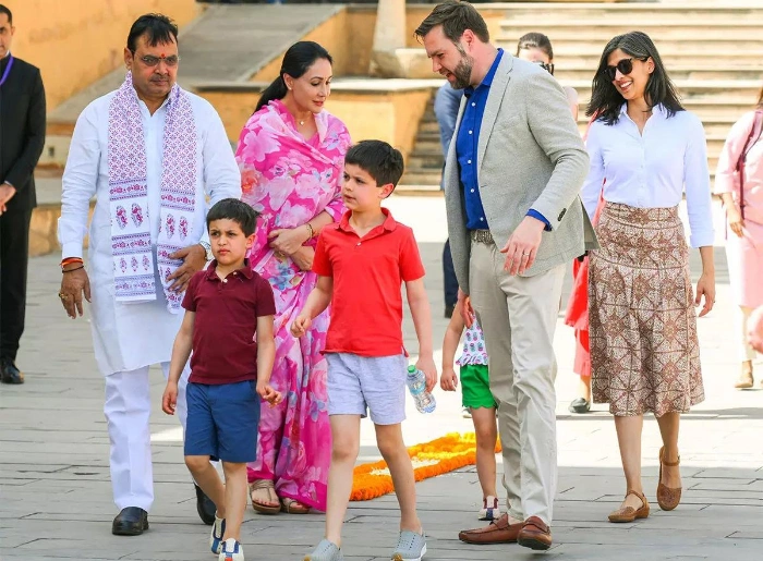 US VP JD Vance and his family