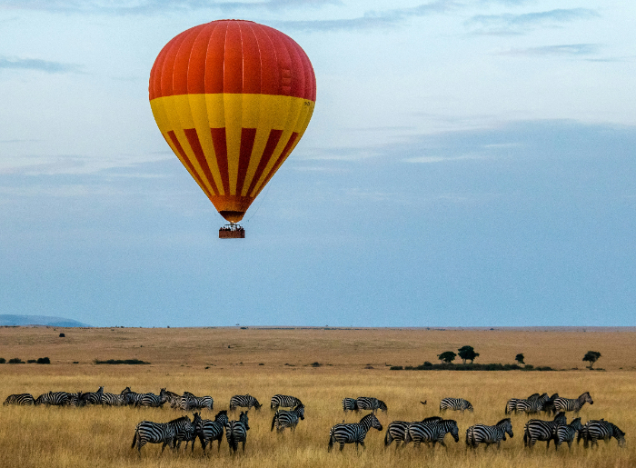 Hot air balloon ride in Amboseli