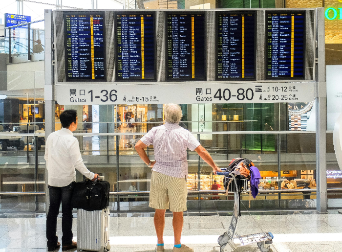 Passengers at an airport