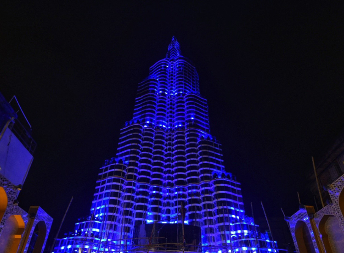 Burj Khalifa 2025 theme - Sribhumi Pandal Kolkata