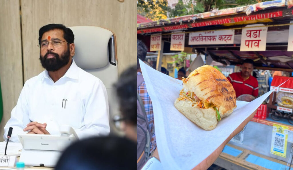 Maharashtra Minister Eknath Shinde Too Can’t Get Enough Of This Vada Pav In Thane East!