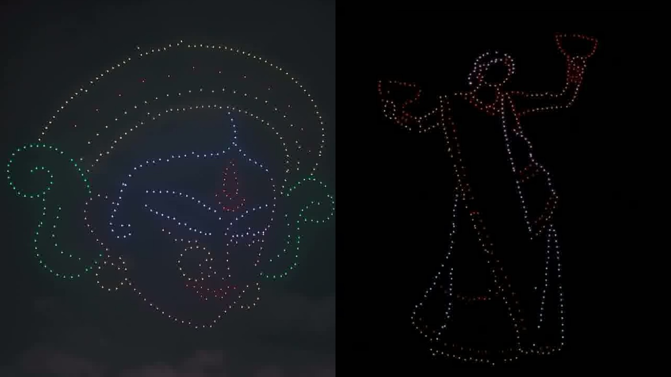Durga Puja Drone Show Kolkata 2025